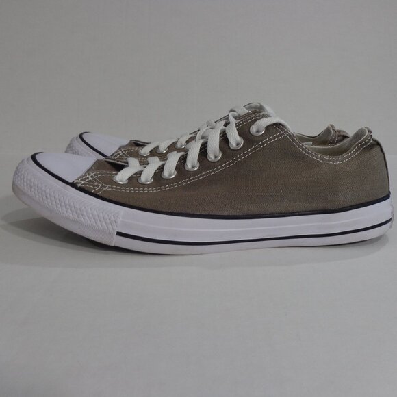 Converse Chuck Taylor All Stars Dark Gray Low Top Classic Size Mens 9 Womens 11 - Picture 2 of 7